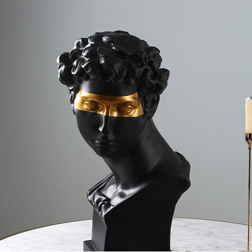 Florentine Gold Accent David Bust Statue