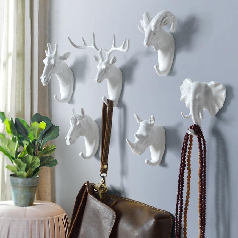 Animal Hooks White / Rhino | Sage & Sill