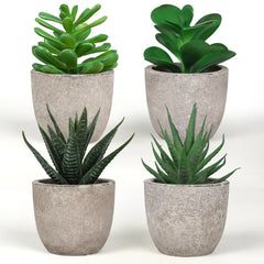 Mini Artificial Aloe Plants Bonsai Small Simulated Tree Pot Plants Fake Flowers Office Table Potted Ornaments Home Garden Decor