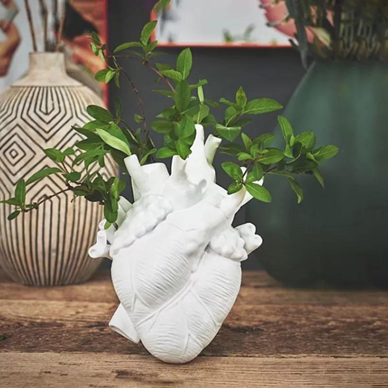 Anatomical Heart Ceramic Vase