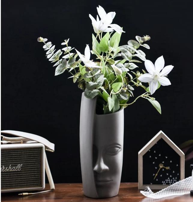 Face Art Vase Grey | Sage & Sill