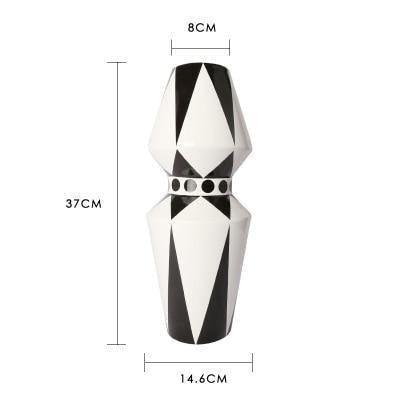 Black And White Geometric Vases White/Black | Sage & Sill