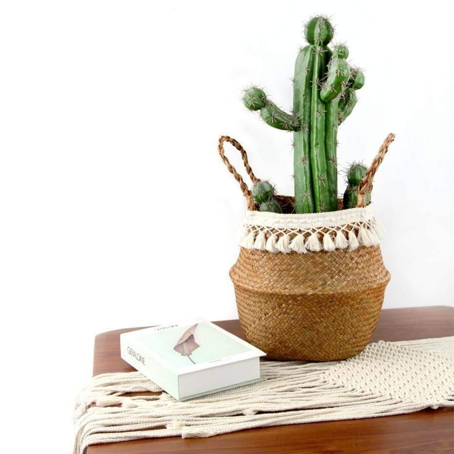 Boho Seagrass Wicker Basket