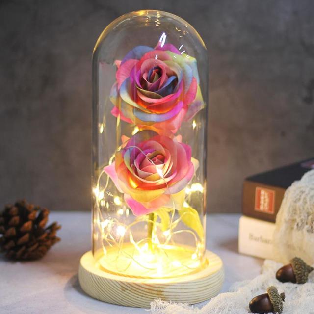 LED Eternal Flower Double Rose