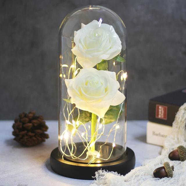 LED Eternal Flower Double Rose