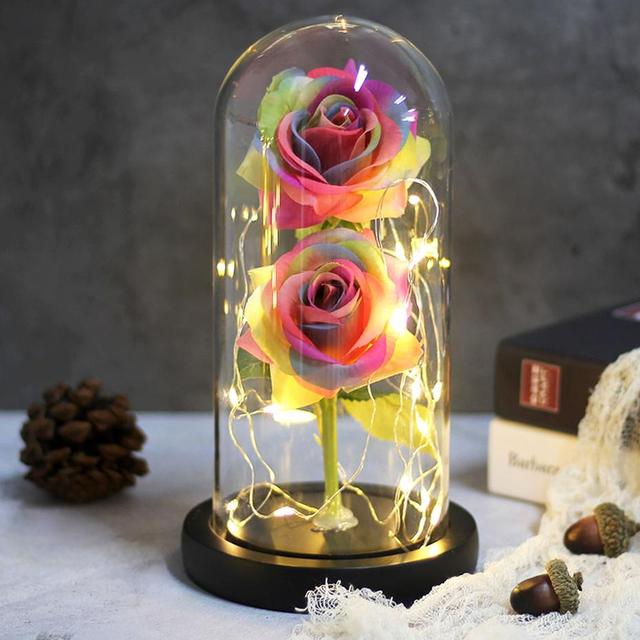 LED Eternal Flower Double Rose