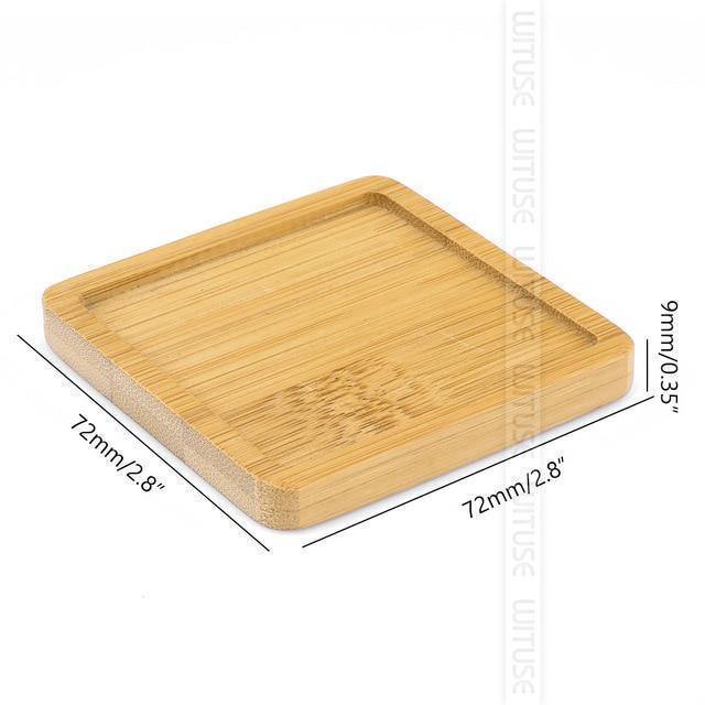 Natural Bamboo Planter Saucer Trays Square / Medium | Sage & Sill