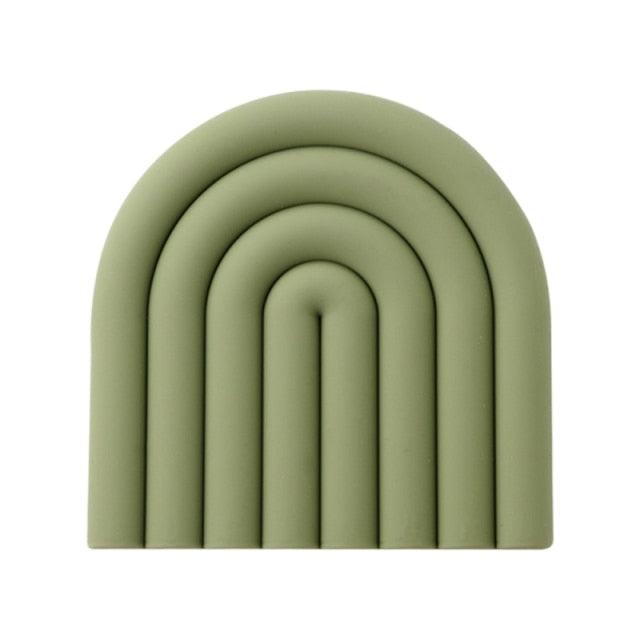 Rainbow Silicone Coasters DarkSeaGreen | Sage & Sill