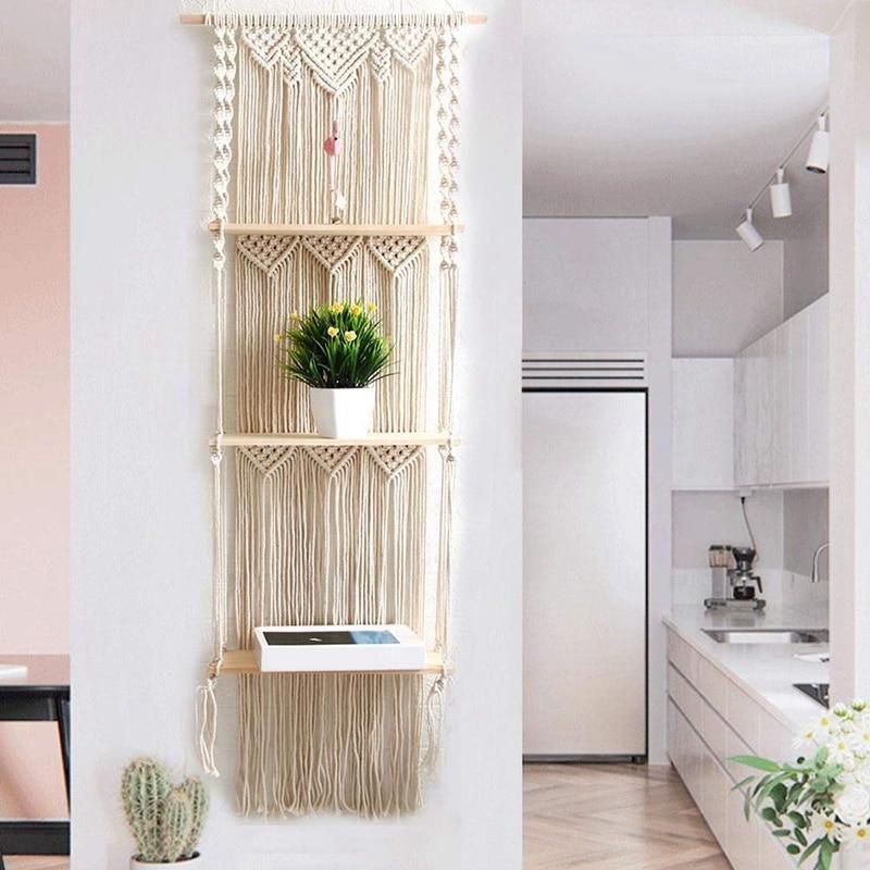 3-Tier Macrame Hanging Shelves